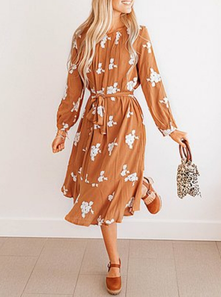 Gold embroidered dress - Picture 1 of 5
